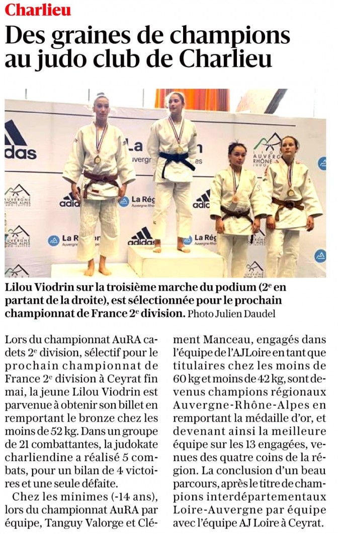 Image de l'actu 'CHAMPIONNAT AUVERGNE RHÔNE-ALPES CADETS 2ème DIVISION & MINIMES PAR ÉQUIPES DE CLUBS'